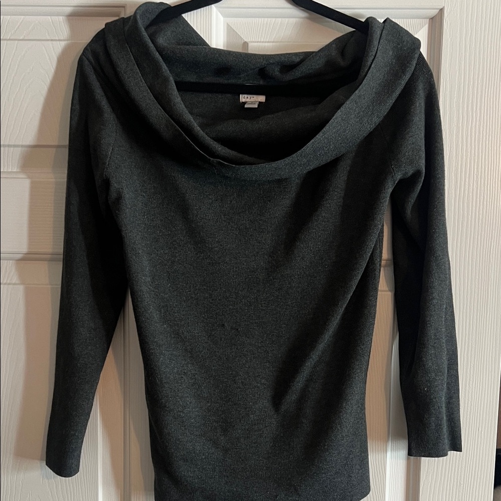 a new day Charcoal Cowl Neck Sweater